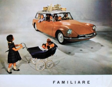 Citroen ID 19 Familiale Modelprogram 1961 Carbrochure (3452)